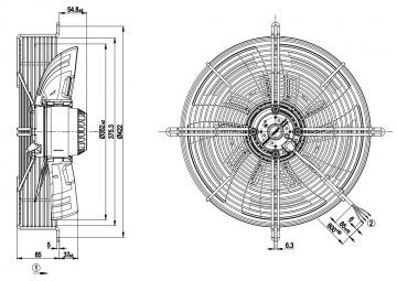 Ventilator axial de refulare EBM S4E 350-AN02-31